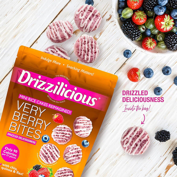 Drizzilicious Mini Rice Cake Bites Very Berry!