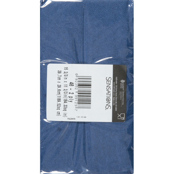 Sensations Navy 2-Ply Napkin