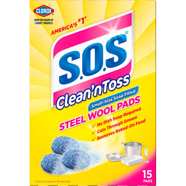S.O.S. Clean ‘n Toss Steel Wool Soap Pads