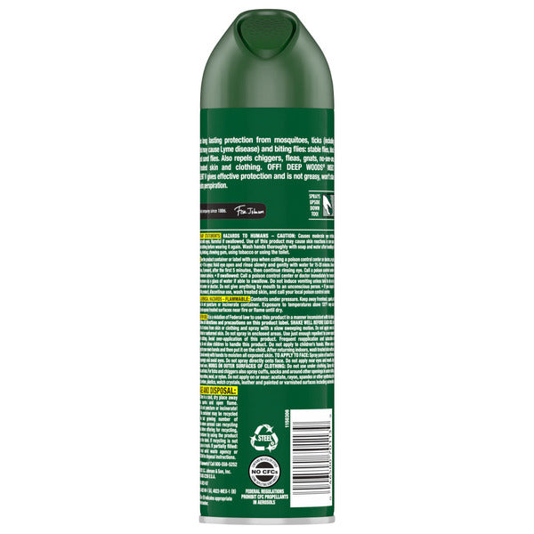 Off!® Deep Woods Insect Repellent Aerosol Spray, up to 8 Hours of Protection