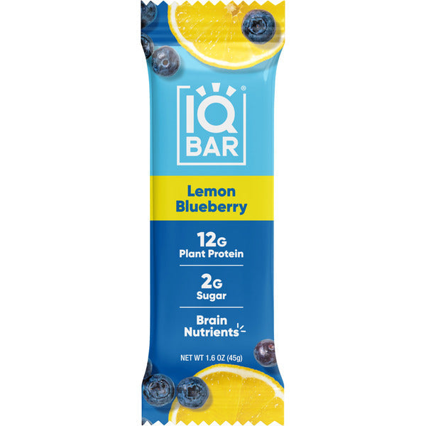 IQBAR Lemon Blueberry, Keto + Vegan Protein Bar