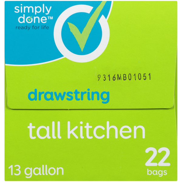Simply Done Drawstring Tall Kitchen Bags