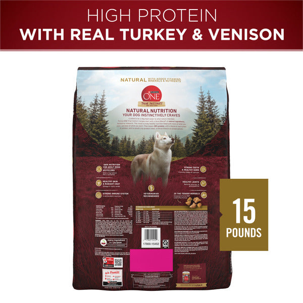 Purina ONE True Instinct With A Blend Of Real Turkey and Venison Dry Dog Food DestGlow