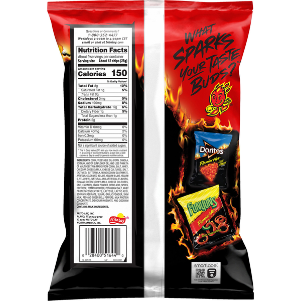 Doritos Flavored Tortilla Chips, Flamin&