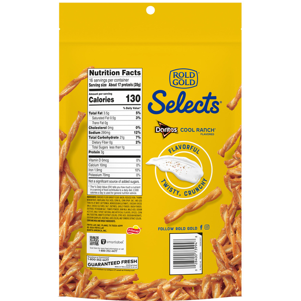 ROLD GOLD Selects Pretzels Twists Oven Baked Doritos Cool Ranch Flavored 16 Oz