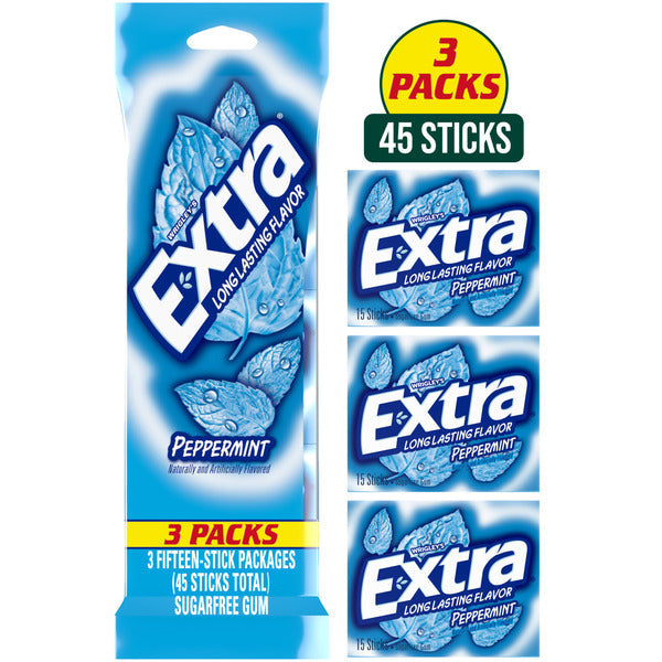 Extra Peppermint Sugar Free Chewing Gum Pack