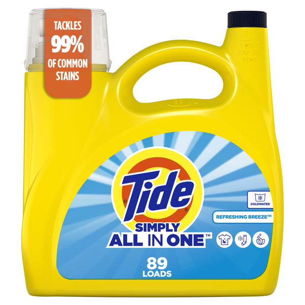 Tide Simply Liquid Laundry Detergent, Refreshing Breeze