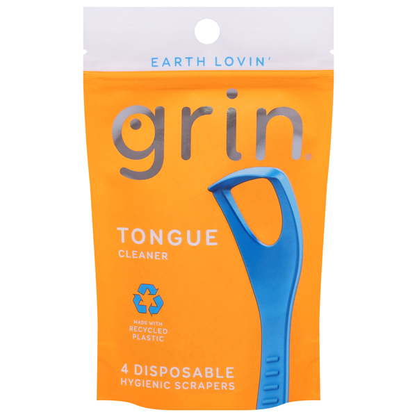 Grin Oral Care FLOSSPYX Tongue Cleaner, Disposable