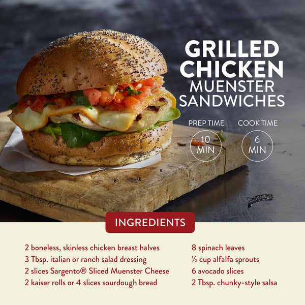 Sargento Natural Muenster Sliced Cheese, 11 Slices