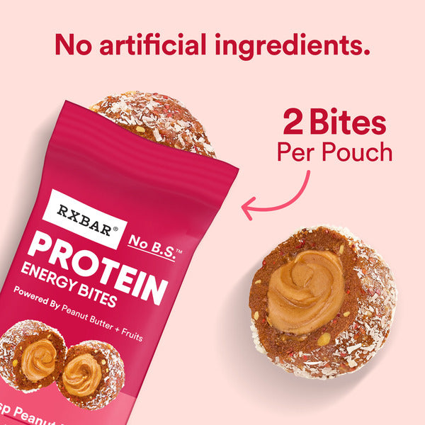 RXBAR Protein Energy Bites Strawberry Peanut Butter Protein Balls, 10 Count
