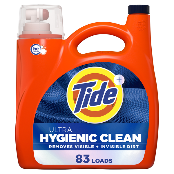 Tide Ultra Hygienic Clean Liquid Laundry Detergent, Original Scent, 83 Loads