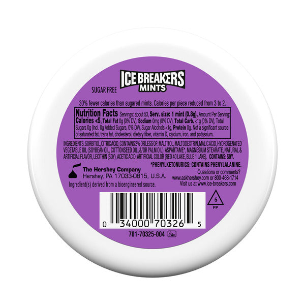 ICE BREAKERS Frozen Berry Blast Flavored Sugar Free Mints Puck, 1.5 oz
