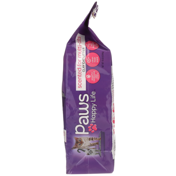 Paws Happy Life Clay Cat Litter, Scented For Multi-Cats