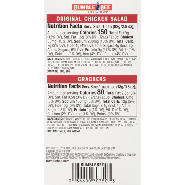 Bumble Bee Original Chicken Salad Kit