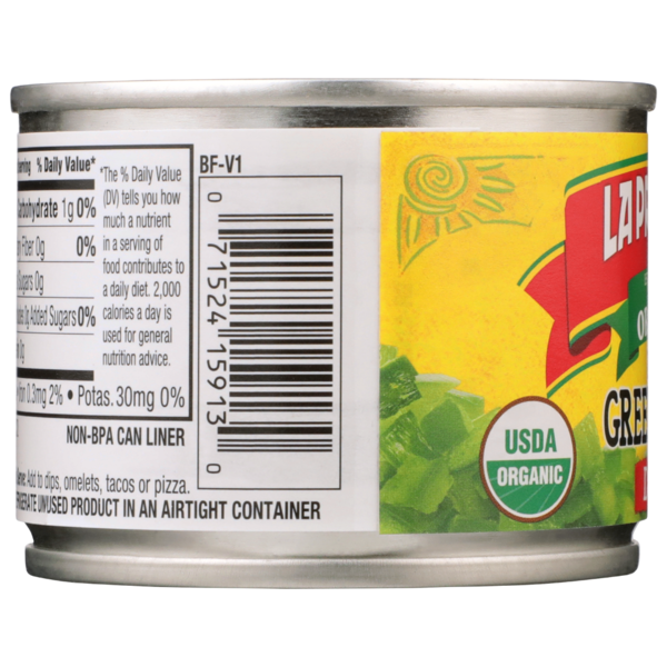 La Preferida Organic Mild Diced Green Chiles, Roasted & Peeled