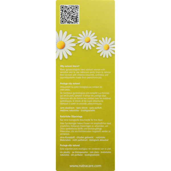 Natracare Panty Liners, Organic Cotton Cover, Mini