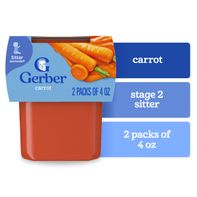 Gerber Stage 2 Baby Food Carrot Puree Tubs Baby Pu...
️