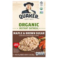 Quaker Organic Maple & Brown Sugar Instant Oatmeal️