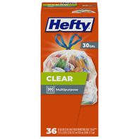 Hefty Clear Large Trash Drawstring Bags️ DestGlow