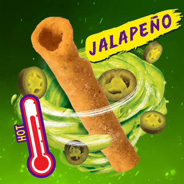 Takis Jalapeno 9.9 oz Sharing Size Bag, Pickled Jalapeno Flavored Hot Spicy Rolled Tortilla Chips