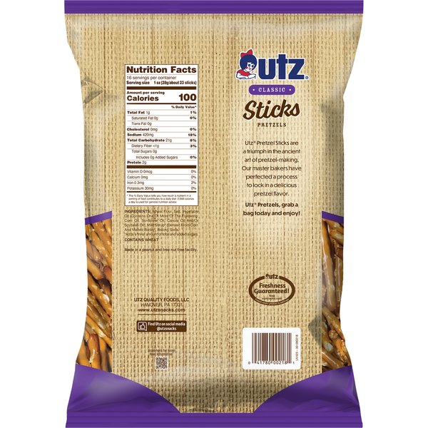 Utz Pretzels, Classic, Sticks