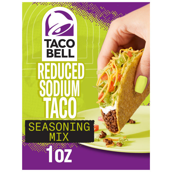 Taco Bell Reduced Sodium Taco Seasoning Mix with 25% Less Sodium