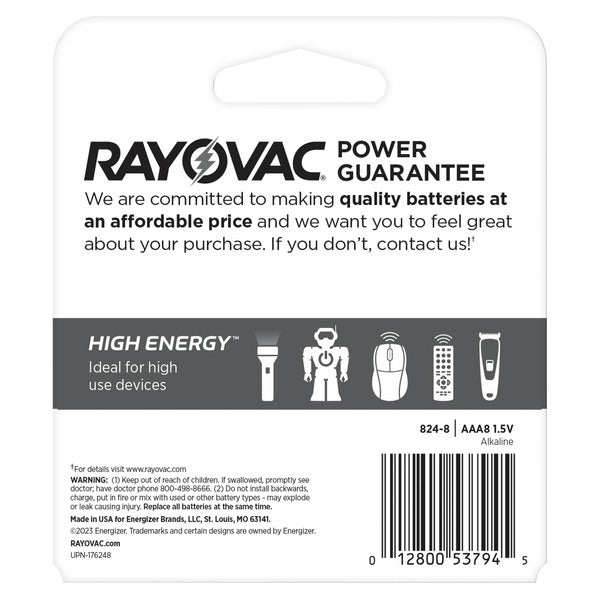 Rayovac High Energy Aaa 1.5v Alkaline Batteries