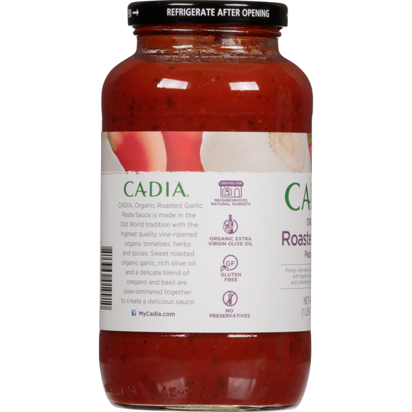 CADIA Pasta Sauce, Organic, Roasted Garlic
