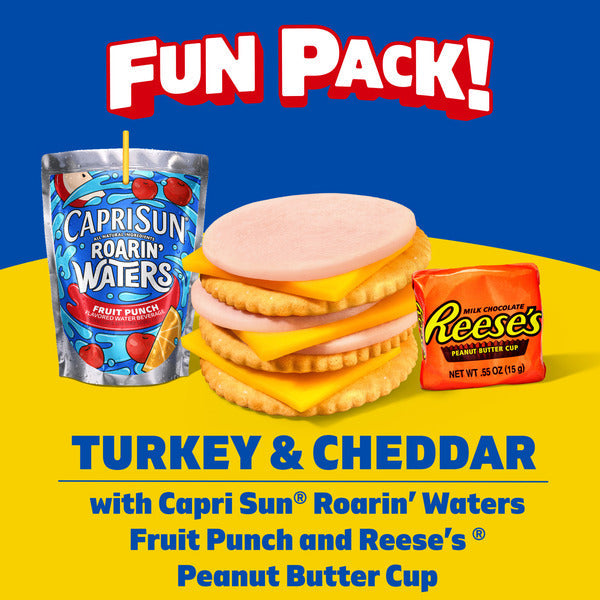 Lunchables Turkey & Cheddar Cheese Cracker Stackers Kids Lunch Snack Meal Kit & Capri Sun
