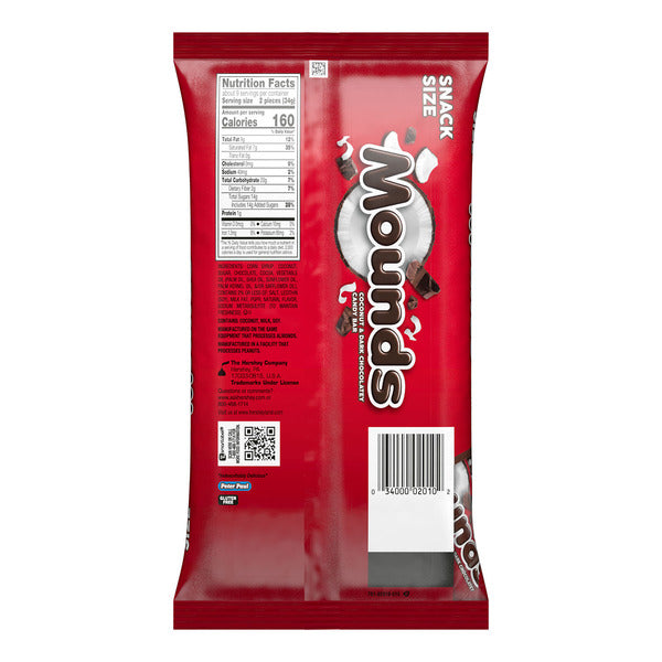 MOUNDS Dark Chocolate and Coconut Snack Size, Candy Bag, 11.3 oz