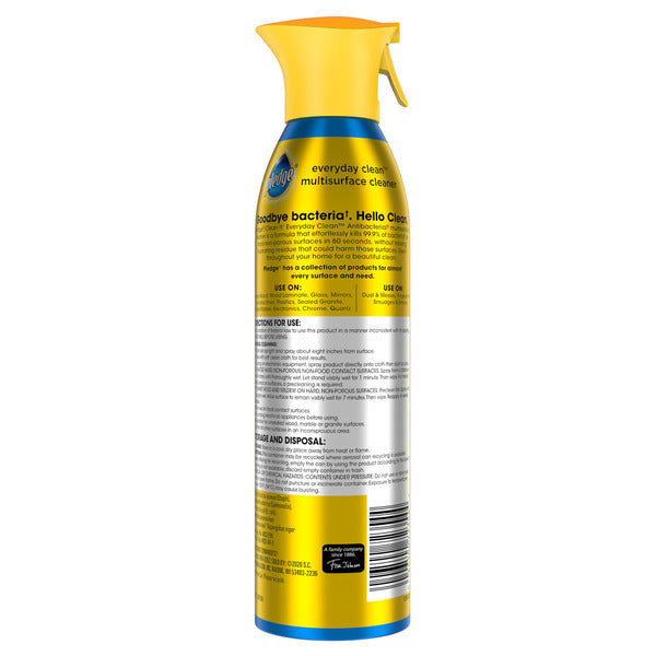 Pledge® Everyday Clean™ Multisurface Antibacterial Cleaner Aerosol, Fresh Citrus