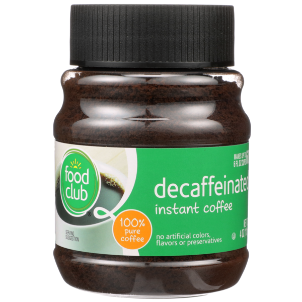 Food Club Decaffeinated 100% Instant Coffee