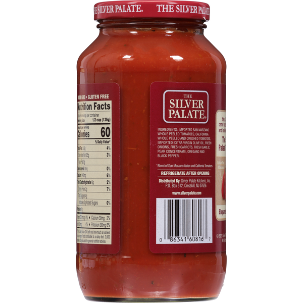 The Silver Palate Low Sodium San Marzano Marinara Pasta Sauce