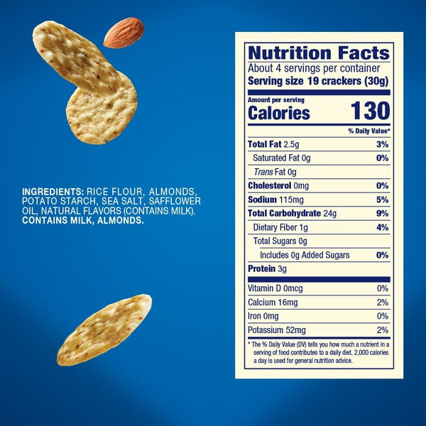 Blue Diamond Crackers, Original Almond