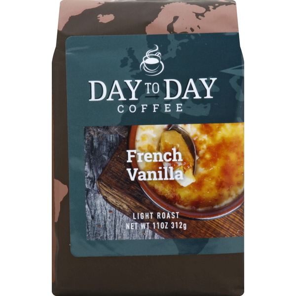 Day to Day Coffee, Ground, Light Roast, French Vanilla
