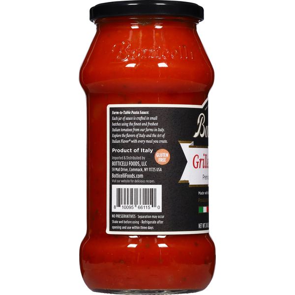 Botticelli Pasta Sauce, Grilled Pepper, Premium