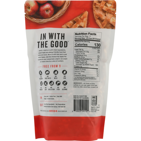 The Safe + Fair Food Company Granola, Honey Crisp Apple Pie