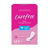 Carefree Panty Liners, Unwrapped, Unscented, 49ct️