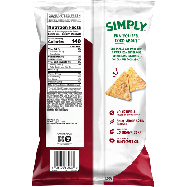 Doritos White Cheddar Nacho Flavored Tortilla Chips