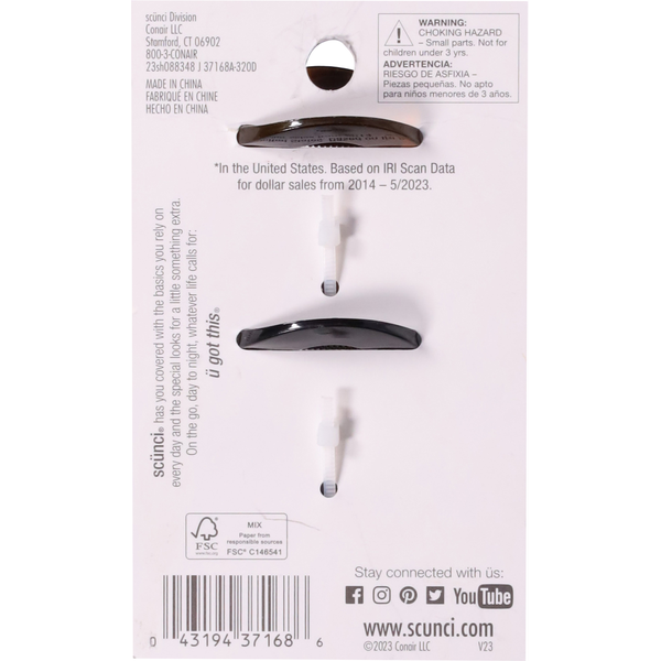 scünci No-Slip Grip Claw Clips