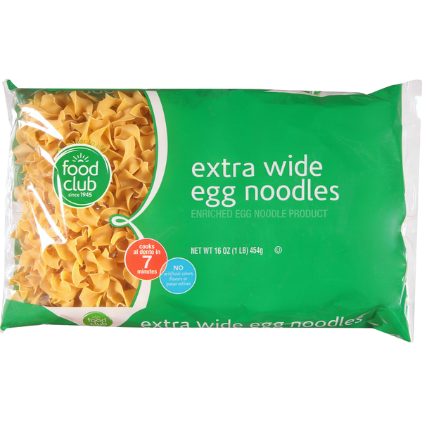 Food Club Egg Noodles, Extra Wide