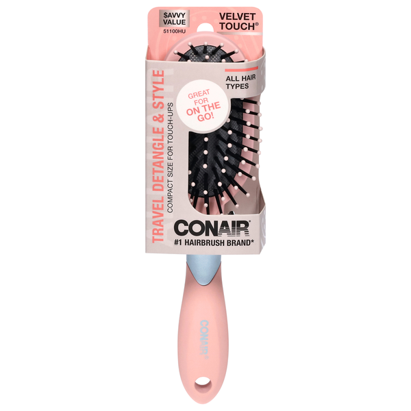 Conair Travel Detangle & Style Hairbrush Savvy Value