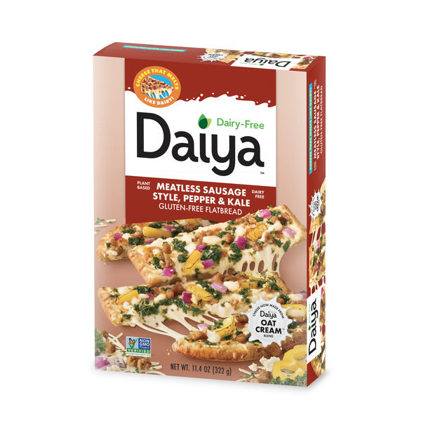 Daiya Dairy Free Gluten Free Meatless Italian Sausage Style Crumbles Flatbread Pizza