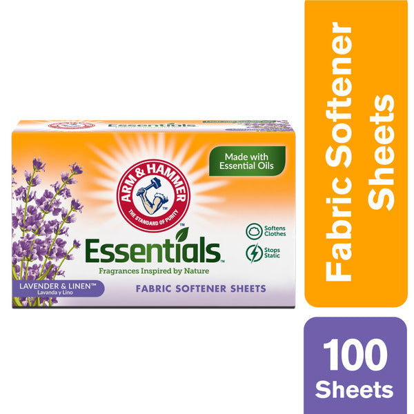 Arm & Hammer Essentials Lavender & Linen Fabric Softener Sheets