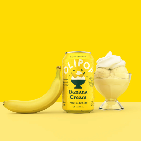 OLIPOP Prebiotic Soda, Banana Cream