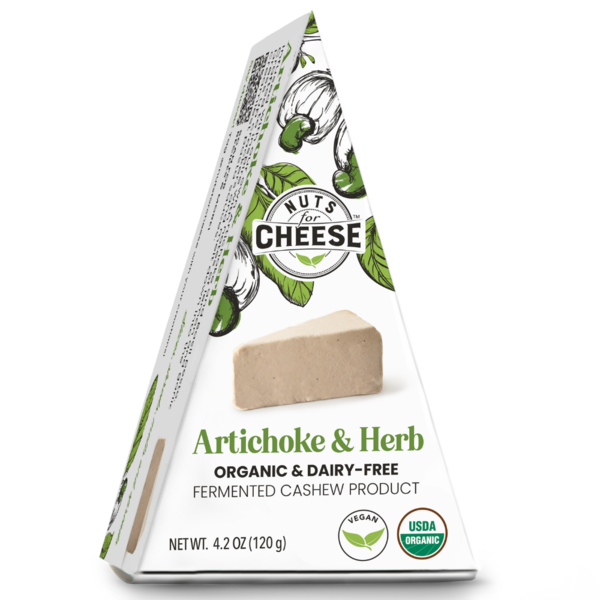 Nuts For Cheese Artichoke and Herb, Organic & Dairy-Free Cheese