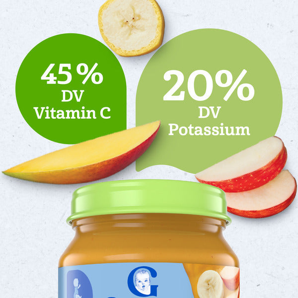 Gerber Stage 2 Baby Food Organic Mango Apple Banana Jar Non-Gmo Baby Puree