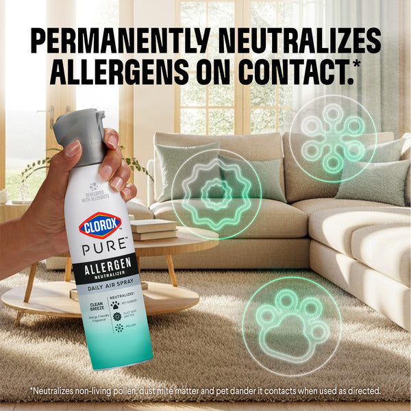Clorox PURE Allergen Neutralizer Daily Air Spray, Clean Breeze