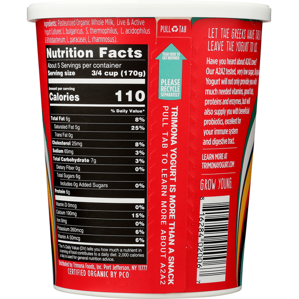 Trimona Yogurt, Bulgarian, Plain, Whole Milk