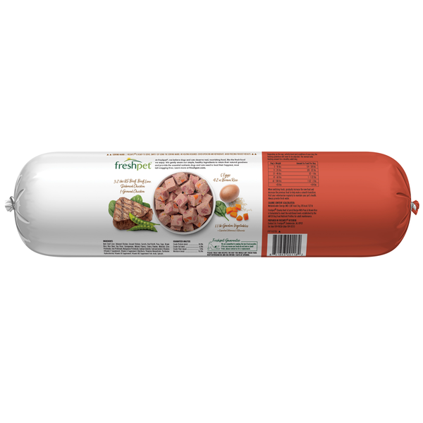 Freshpet Fresh Dog Food, Chunky Beef & Carrot Recipe Roll
